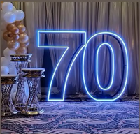 Lettres et chiffres géants personnalisés en métal RGB LED « Oh Baby » de 2, 3 et 4 pieds, très demandés, pour la décoration d'événements et de fêtes d'anniversaire