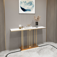 Table console en marbre moderne simple et luxueuse pour le salon, meubles de maison, entrée, couloir