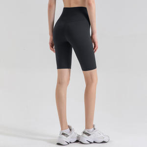 Shorts de course à pied pour femmes, couleur unie, taille haute, doux, respirant, à compression, séchage rapide, pour la salle de sport et le yoga - Product Image 3