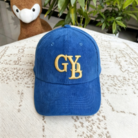 Gorra de béisbol de 6 paneles de pana con bordado 3D, de poliéster y algodón, estructurada, cálida, ajustable, con hebilla metálica, clásica para exteriores, al por mayor.