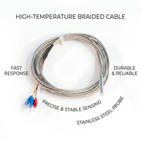 Sonda de temperatura de acero inoxidable de 3 hilos, tipo K, RTD PT100 PT500 PT1000, precio mayorista económico