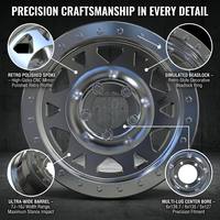 Jantes forgées tout-terrain 18"-26" 6x139.7 6x135 5x127 Poli Rétro Effet Beadlock 4x4 Camion SUV Alliage Profond Nouveau 25mm