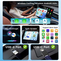 Boîte intelligente multimédia portable avec WiFi intégré et USB Wifi6, convertit le CarPlay filaire en sans fil, Mini Ultra2 CarPlay Android Auto