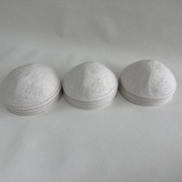 Kippa en lin ivoire personnalisée avec broderie assortie, doublure intérieure photo couleur, pour mariage juif, Yarmulke, cadeau Judaica