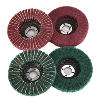 Disque à récurer vert rouge de 4 pouces Disque de ponçage à lamelles en nylon non tissé pour meuleuse d'angle Meule à polir