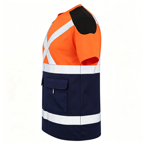 Polyester Work Reflective Safety Shirt Customized Security Short Sleeve High Visibility Safety T-Shirt Construction Shirt - Product Image 2