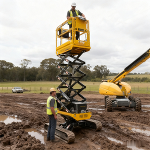 4m 6m 8m 10m 12m Electric Track Rough Terrain Crawler <b>Scissor</b> <b>Lift</b> Man <b>Lift</b> Diesel Tracked <b>Scissor</b> <b>Lift</b> With CE ISO - Product Image 1