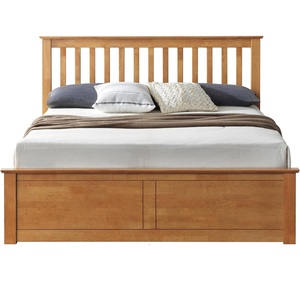 Khung giường gỗ sồi hoàn thiện kiểu Ottoman có ngăn chứa đồ nâng lên bằng khí nén - Product Image 3