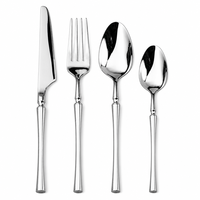 Ensemble de couverts occidentaux en acier inoxydable 304, couteau, fourchette, cuillère, finition miroir, pour la maison, l'hôtel, le restaurant, la restauration, vente en gros