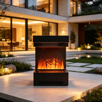 Cheminée électrique à vapeur réglable de luxe de 20 pouces pour la décoration intérieure, avec flamme LED 3D personnalisable et fonction chauffante à vapeur d'eau, vente en gros