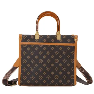 Borsa Tote Casual da Donna 2025 di Tendenza, Lussuosa con Stampa Retrò, Chiusura a Cerniera, Fodera Impermeabile in Poliestere - Product Image 1