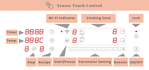 Table de cuisson à induction intelligente de 30 pouces avec Wi-Fi pour vous connecter et interactiver avec votre plaque de cuisson où que vous soyez via votre appareil intelligent en noir - Product Image 4