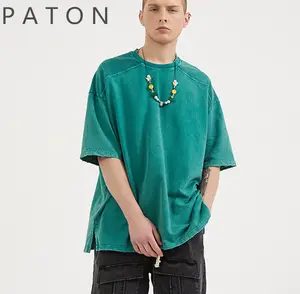 2022 paton garment Summer designer 250 gsm t-shirt in cotone oversize nero oversize t-shirt vintage pesante in bianco