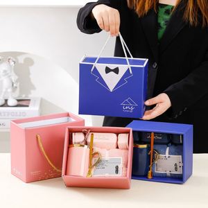Luxury <b>Mug</b> Gift Set with Gold Spoon and Scarf Elegant Wedding Favors for Guests Birthday Anniversary Souvenir Box - Product Image 1