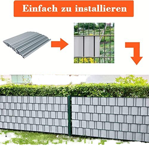 Strisce frangivista in PVC 19cm*35m Grigie per Recinzione da Giardino, Rotolo Ecologico Impermeabile <span class=keywords><strong>TAK</strong></span> SR-006 Saldato Chimicamente - Product Image 3
