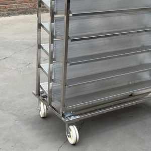 Custom stainless steel <b>rack</b> trolleys, food <b>drying</b> and baking trolleys (with brake wheels), aluminum <b>rack</b> trolleys - Product Image 3