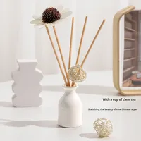 Vente chaude Lavande Sans Flamme Écologique Aromathérapie Ensemble Personnalisable Verre En Céramique Huile Essentielle Diffuseur Boîte Cadeau Parfum