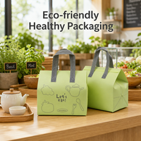 Sac isotherme jetable non tissé à expédition rapide, sac de refroidissement alimentaire en aluminium pour fruits, boissons, thé, sacs à emporter