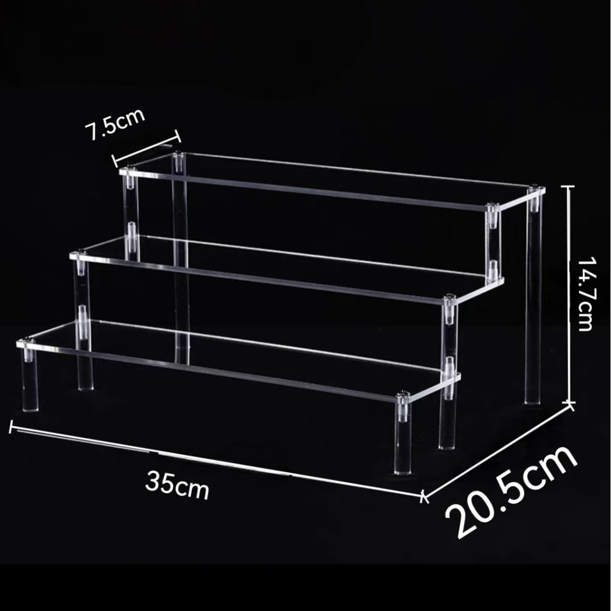 Le panneau transparent à 3 couches mesure 34,6 x 7,6 cm.
