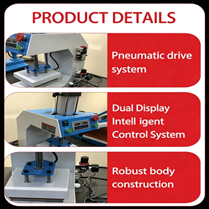 <span class=keywords><strong>Presse</strong></span> à <span class=keywords><strong>chaud</strong></span> pneumatique mini station unique pour l'impression personnalisée de strass et d'étiquettes de vêtements DIY - Product Image 5