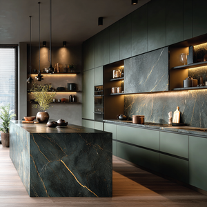 <span class=keywords><strong>Gabinetes</strong></span> <span class=keywords><strong>de</strong></span> <span class=keywords><strong>Cocina</strong></span> Modernos Minimalistas Lacados Personalizados <span class=keywords><strong>con</strong></span> Almacenamiento en Isla y <span class=keywords><strong>Puertas</strong></span> sin Tiradores para Planificación <span class=keywords><strong>de</strong></span> Diseño Personalizado - Product Image 1