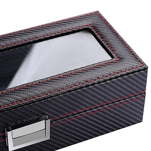 Exquisite Durable Carbon Fiber PU Leather <b>Watch</b> Sunglasses <b>Case</b> for Men 5 6 10 12 Slots <b>Watches</b> Box Organizer Logo <b>Watch</b> Box OEM - Product Image 3