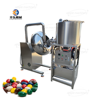 Vente chaude Nouveau 220V Petit Bonbons Amandes Écrou Film De Protection Fabrication En Acier Inoxydable Pan 25kg Chocolat Sucre Arachide Machine De Revêtement