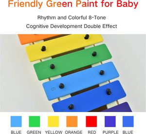 Vente en gros 8.7 pouces 8 Note <span class=keywords><strong>Xylophone</strong></span> en bois Instrument de musique - Product Image 4