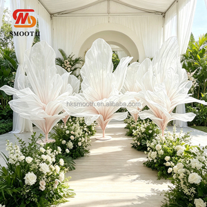 Fleur géante rose de luxe en soie, faite à la main, pour la décoration de scène de mariage - Vente flash - Product Image 1
