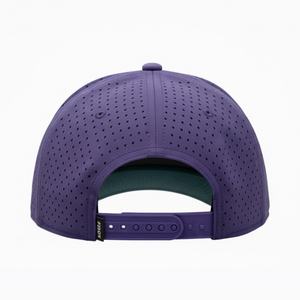 Casquette de golf OEM personnalisée en maille perforée avec logo, 5 panneaux, visière légèrement incurvée, snapback, patch en caoutchouc imperméable - Product Image 4