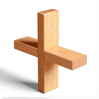 Mainan Puzzle Edukatif untuk Anak Laki-Laki Luban Lock Boats Mortise Tenon Balok Kayu 40-Piece Hadiah untuk Usia 2-3 Tahun
