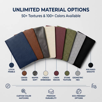 Portafolio de Piel Sintética PU A4 Premium, Carpeta Magnética Multifuncional con Soporte Lateral para Bolígrafo, Personalizable con Marca para Regalo