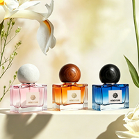 Flacon de parfum en verre carré de 30 ml, 50 ml, 100 ml avec bouchon, emballages de luxe pour parfums, stock d'usine