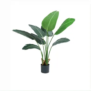 PZ07多风格人工植物盆栽香蕉叶绿色环保仿真植物