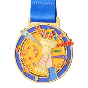 Médaille de trophée personnalisée en métal pour enfants, en alliage de zinc, design de dessin animé, pour événements scolaires et rencontres sportives parent-enfant - Product Image 2