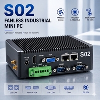 PC industriel sans ventilateur J1900, double LAN, RS232, mini-ordinateur embarqué, 8 Go/12 Go de RAM, SSD MSATA 64/128 Go, Windows/Linux pour l'automatisation