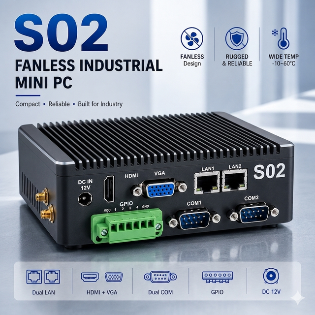 Fanless Industrial PC J1900 Dual LAN RS232 Embedded Mini Computer 8GB/12GB RAM MSATA SSD 64/128GB Windows/Linux for Automation