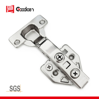 Goodcen Charnières hydrauliques en fer réglables à clipser pour meubles Armoires 3D à fermeture douce pour hôtels Tables à manger Rangement-Portes en acier