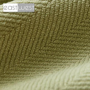 Doğu batı fabrika kaynağı çizgili tasarım katı stil yumuşak 90% karartma yeşil şönil perde kumaşı ses yalıtımı ile - Product Image 3