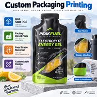 Sachets d'emballage en gros personnalisés professionnels mats avec bec verseur pour gel énergétique, pour le stockage de suppléments nutritionnels sportifs pour la course à pied et le marathon