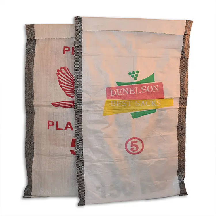 Esportazione in Africa, ghana 150kg 100kg 50kg sacchetti di dimensioni grani di riso farina di mais di imballaggio pp sacchetto tessuto formato di colore bianco 5