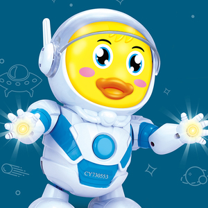 Đồ chơi robot vịt hoạt hình hoạt động bằng pin bán chạy, nhảy múa có nhạc và đèn, di chuyển, đi bộ, đồ chơi học tập cho trẻ em - Product Image 2