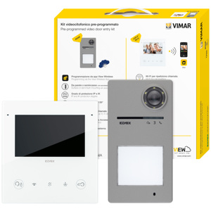 Kit de vidéophone Vimar 5 pouces Wi-Fi pour utilisation intérieure et extérieure - Product Image 1