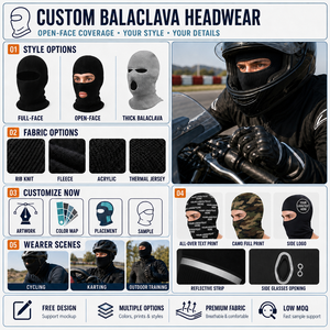Pasamontañas Cálido con Estampado de Logotipo en Toda la Superficie, Máscara Facial Completa, Pasamontañas Unisex para Clima Frío y Deportes al Aire Libre - Product Image 4