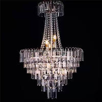 Lustre en acrylique doré et argenté pour mariage, décoration de plafond pour fêtes et mariages, luminaire suspendu pour salles de réception