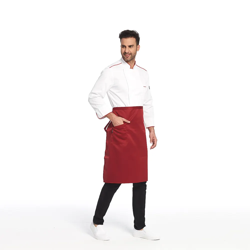 ZX 사용자 정의 2023 새로운 디자인 전문 남성 요리사 재킷 레스토랑 여성 웨이터 유니폼 주방 남여 공용 작업 코트
