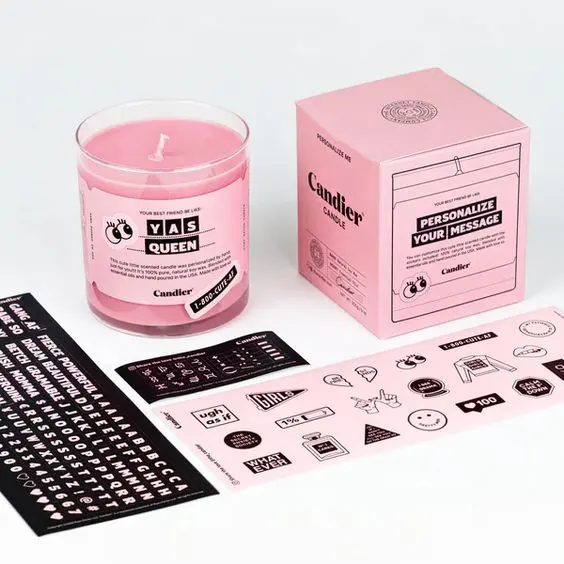 Groothandel Goedkope Eco-Vriendelijke Luxe Roze Kaars Pot Doos Wierooksticker Krijt Parfum Ambachtelijke Koekjes Vouwen Papieren Doos Verpakking