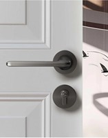 Manija de Lujo Gris Estrellado de Aleación de Zinc para Puerta Dividida con Cilindro de Cerradura, Directo de Fábrica, para Juego de Cerradura de Palanca para Puerta de Madera de Dormitorio
