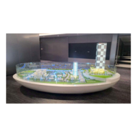 Edificio de oficinas de gran altura, espectáculo de luces, modelo de construcción de planificación, centro comercial, modelo arquitectónico en miniatura
