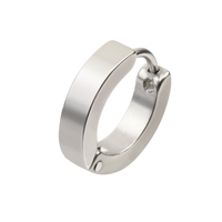 Brincos punk redondos, aço inoxidável para homens e mulheres, piercing de argola, brinco grosso